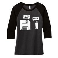 USB Floppy Disk I am Your Father Geek Gifts Women's Tri-Blend 3/4-Sleeve Raglan Shirt