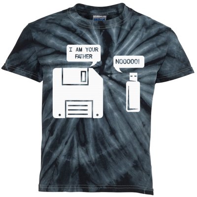 USB Floppy Disk I am Your Father Geek Gifts Kids Tie-Dye T-Shirt