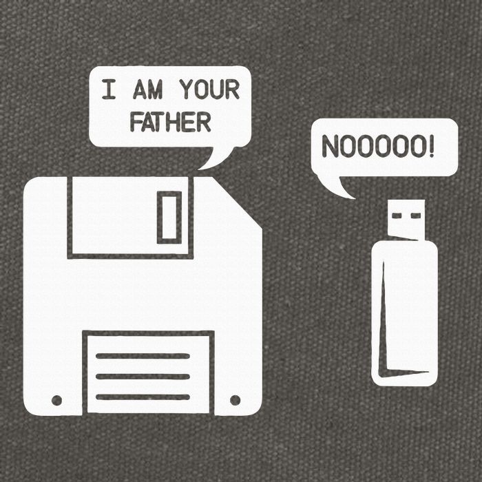 USB Floppy Disk I am Your Father Geek Gifts Cotton Canvas Backpack