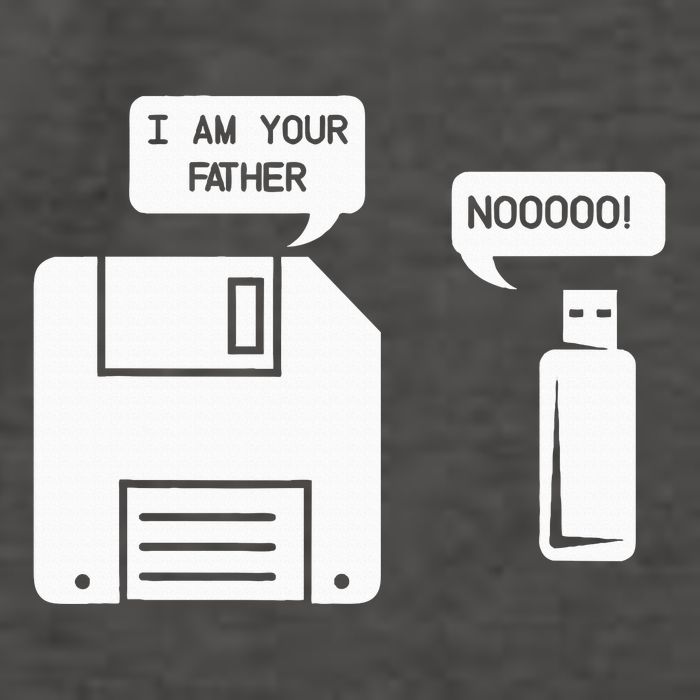 USB Floppy Disk I am Your Father Geek Gifts Vector Backpack