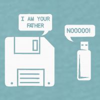 USB Floppy Disk I am Your Father Geek Gifts Sueded Cloud Jersey T-Shirt