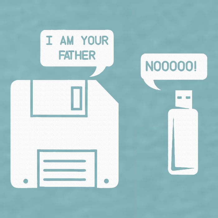 USB Floppy Disk I am Your Father Geek Gifts Sueded Cloud Jersey T-Shirt