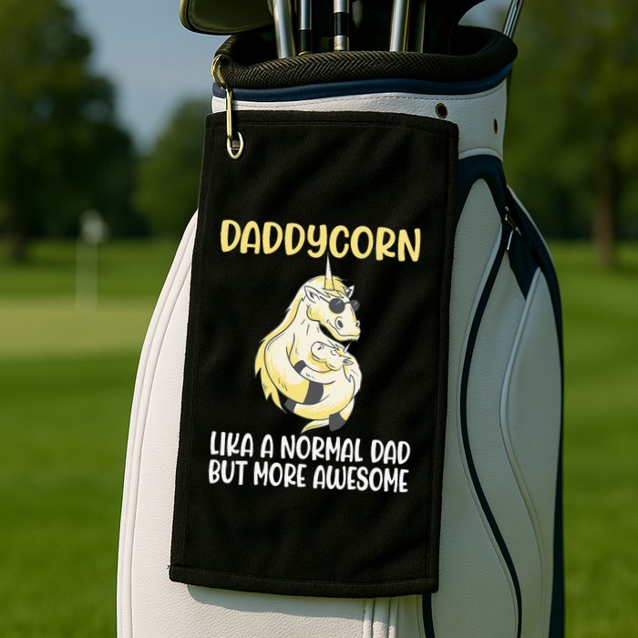 Unicorn Father Dad Daddycorn Fathers Day Idea Golf Towel