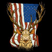 USA Flag Deer Hunting Gift Zip Tote Bag