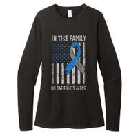 USA Flag Diabetes Type 1 Awareness Family Support Womens CVC Long Sleeve Shirt