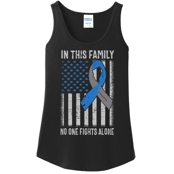 USA Flag Diabetes Type 1 Awareness Family Support Ladies Essential Tank