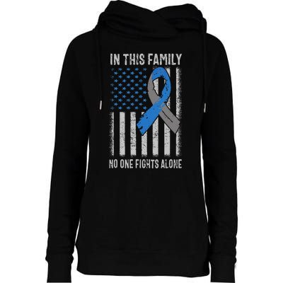 USA Flag Diabetes Type 1 Awareness Family Support Womens Funnel Neck Pullover Hood