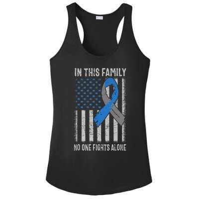 USA Flag Diabetes Type 1 Awareness Family Support Ladies PosiCharge Competitor Racerback Tank