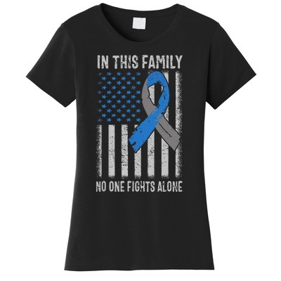 USA Flag Diabetes Type 1 Awareness Family Support Women's T-Shirt