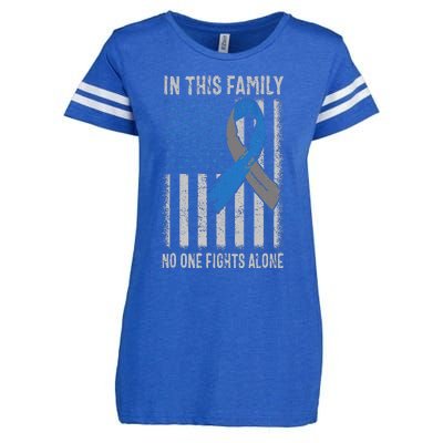 USA Flag Diabetes Type 1 Awareness Family Support Enza Ladies Jersey Football T-Shirt