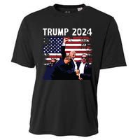 Us Flag Donald Trump Election Rally Shooting 2024 Cooling Performance Crew T-Shirt