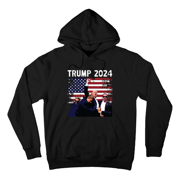 Us Flag Donald Trump Election Rally Shooting 2024 Hoodie