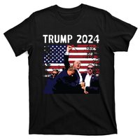 Us Flag Donald Trump Election Rally Shooting 2024 T-Shirt