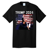 Us Flag Donald Trump Election Rally Shooting 2024 Tall T-Shirt