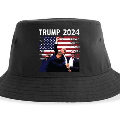 Us Flag Donald Trump Election Rally Shooting 2024 Sustainable Bucket Hat