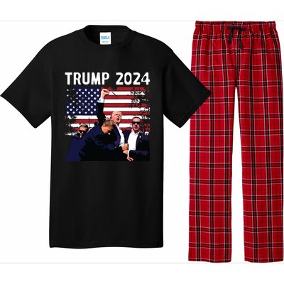 Us Flag Donald Trump Election Rally Shooting 2024 Pajama Set