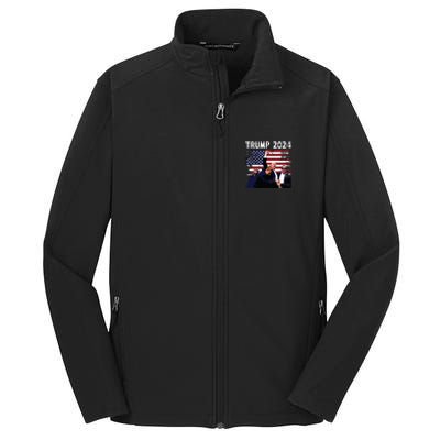 Us Flag Donald Trump Election Rally Shooting 2024 Core Soft Shell Jacket