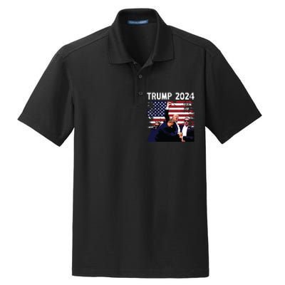 Us Flag Donald Trump Election Rally Shooting 2024 Dry Zone Grid Polo