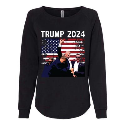 Us Flag Donald Trump Election Rally Shooting 2024 Womens California Wash Sweatshirt