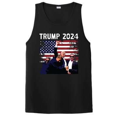 Us Flag Donald Trump Election Rally Shooting 2024 PosiCharge Competitor Tank