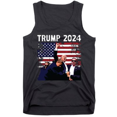 Us Flag Donald Trump Election Rally Shooting 2024 Tank Top