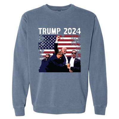 Us Flag Donald Trump Election Rally Shooting 2024 Garment-Dyed Sweatshirt