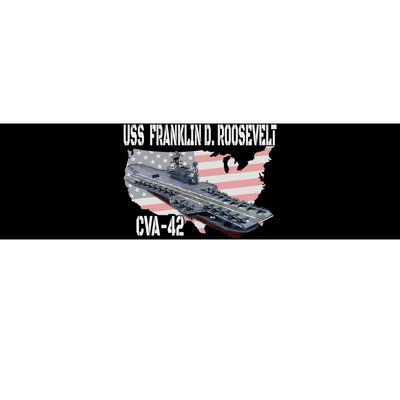 USS Franklin D. Roosevelt CVA 42 Aircraft Carrier Veterans Bumper Sticker