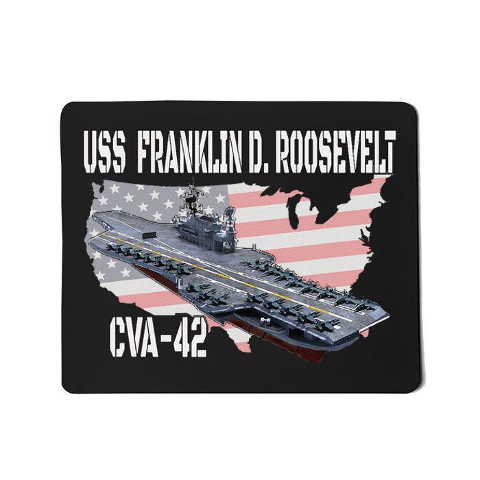 USS Franklin D. Roosevelt CVA 42 Aircraft Carrier Veterans Mousepad