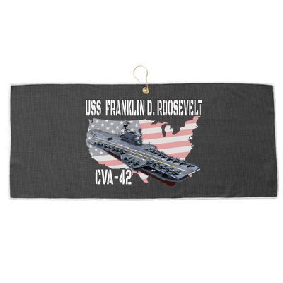 USS Franklin D. Roosevelt CVA 42 Aircraft Carrier Veterans Large Microfiber Waffle Golf Towel