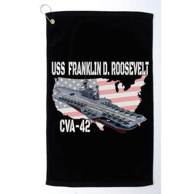 USS Franklin D. Roosevelt CVA 42 Aircraft Carrier Veterans Platinum Collection Golf Towel