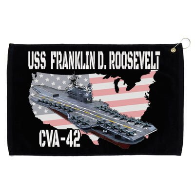 USS Franklin D. Roosevelt CVA 42 Aircraft Carrier Veterans Grommeted Golf Towel