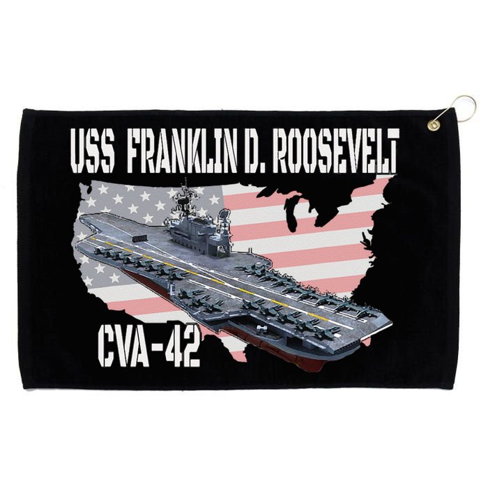 USS Franklin D. Roosevelt CVA 42 Aircraft Carrier Veterans Grommeted Golf Towel