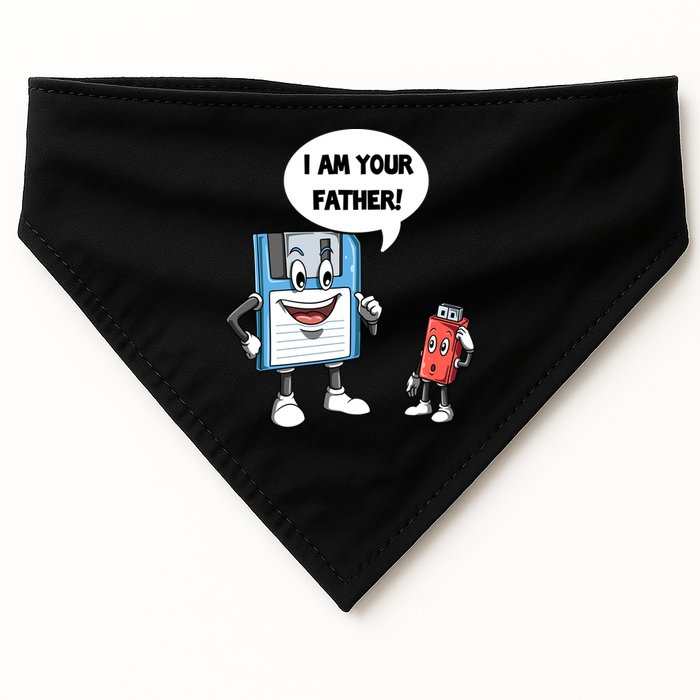 Usb Floppy Disk Your Father Computer Engineering Geeks Nerds Meaningful Gift USA-Made Doggie Bandana