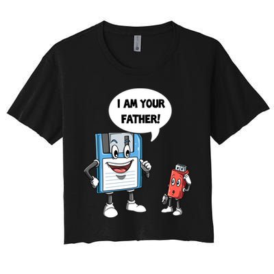 Usb Floppy Disk Your Father Computer Engineering Geeks Nerds Meaningful Gift Crop Top