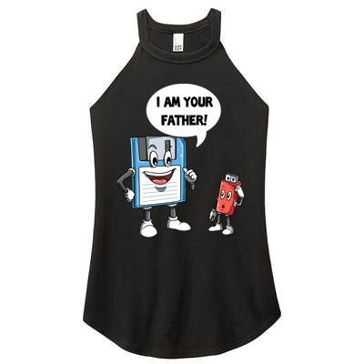 Usb Floppy Disk Your Father Computer Engineering Geeks Nerds Meaningful Gift Women's Perfect Tri Rocker Tank