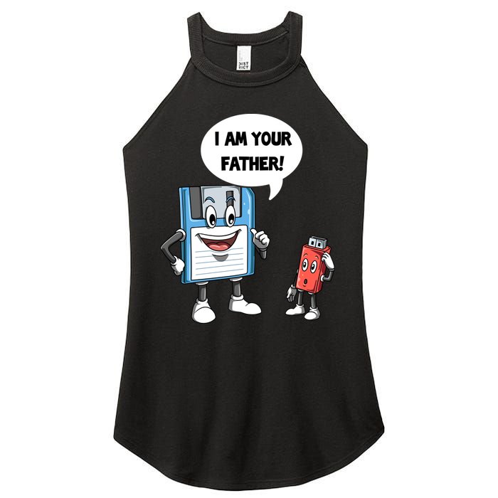 Usb Floppy Disk Your Father Computer Engineering Geeks Nerds Meaningful Gift Women's Perfect Tri Rocker Tank