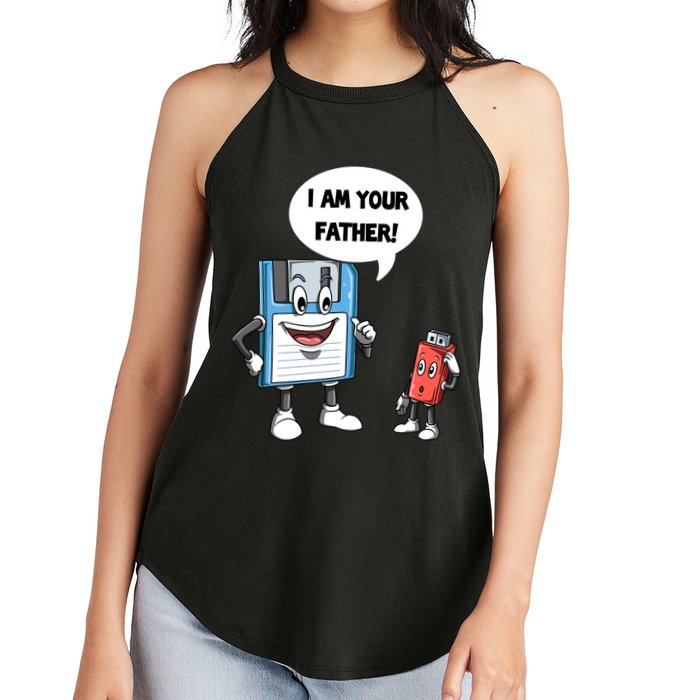 Usb Floppy Disk Your Father Computer Engineering Geeks Nerds Meaningful Gift Women's Perfect Tri Rocker Tank