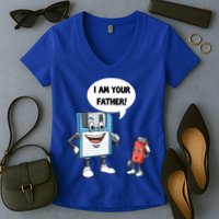 Usb Floppy Disk Your Father Computer Engineering Geeks Nerds Meaningful Gift Women's V-Neck T-Shirt