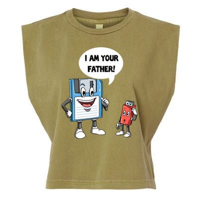 Usb Floppy Disk Your Father Computer Engineering Geeks Nerds Meaningful Gift Garment-Dyed Women's Muscle Tee