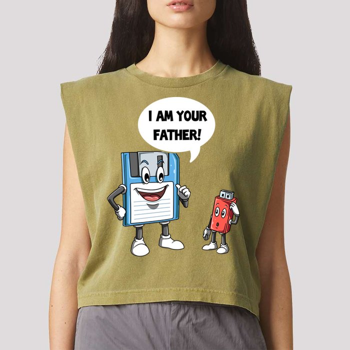 Usb Floppy Disk Your Father Computer Engineering Geeks Nerds Meaningful Gift Garment-Dyed Women's Muscle Tee
