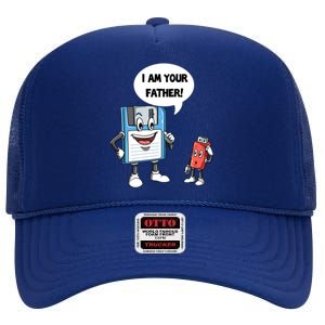 Usb Floppy Disk Your Father Computer Engineering Geeks Nerds Meaningful Gift High Crown Mesh Back Trucker Hat