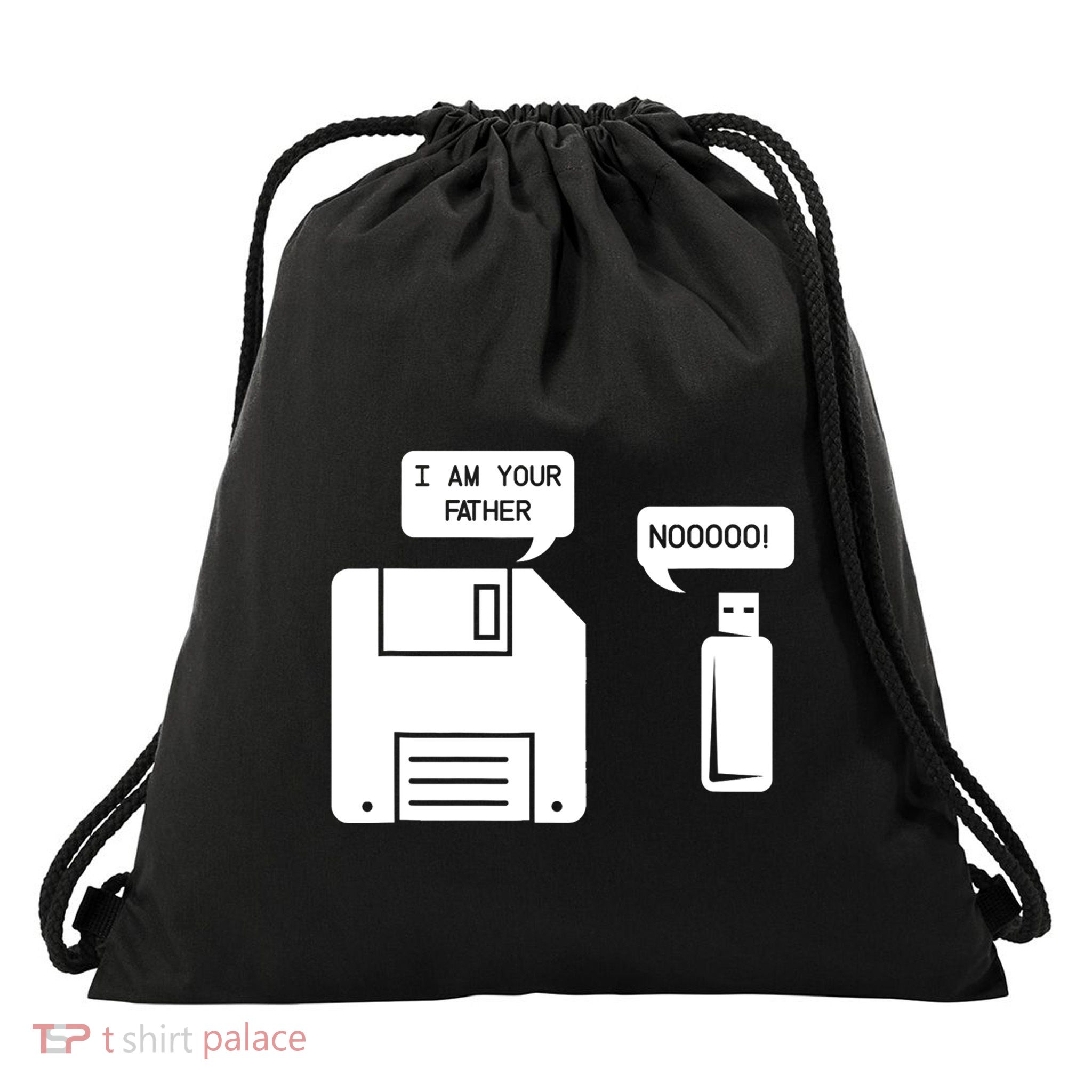Usb Floppy Disk I Am Your Father Meaningful Gift Geek Funny Gift Cute Gift Drawstring Bag