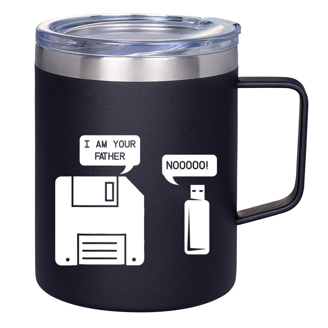 Usb Floppy Disk I Am Your Father Meaningful Gift Geek Funny Gift Cute Gift 12oz Stainless Steel Coffee Mug