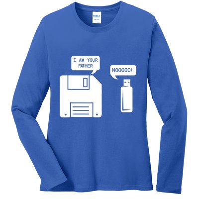 Usb Floppy Disk I Am Your Father Meaningful Gift Geek Funny Gift Cute Gift Ladies Long Sleeve Shirt