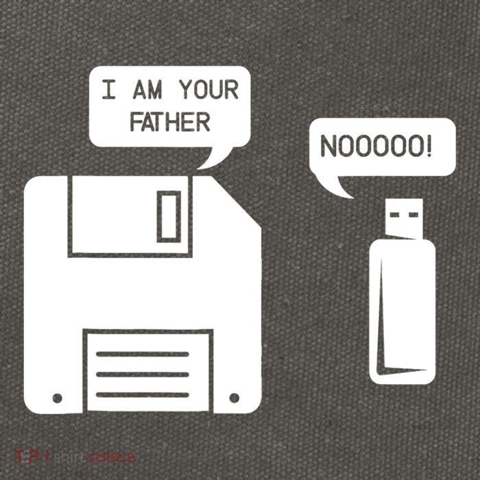 Usb Floppy Disk I Am Your Father Meaningful Gift Geek Funny Gift Cute Gift Cotton Canvas Backpack