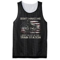 Usa Flag Dont Make Me Drop You Off At The Train Station Mesh Reversible Basketball Jersey Tank