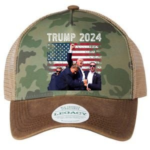 Us Flag Donald Trump Election Rally Shooting 2024 Gift Legacy Tie Dye Trucker Hat