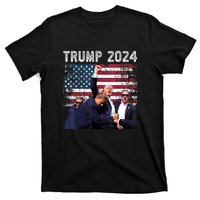 Us Flag Donald Trump Election Rally Shooting 2024 Gift T-Shirt