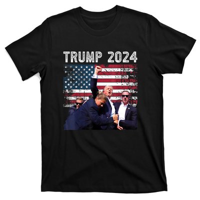 Us Flag Donald Trump Election Rally Shooting 2024 Gift T-Shirt