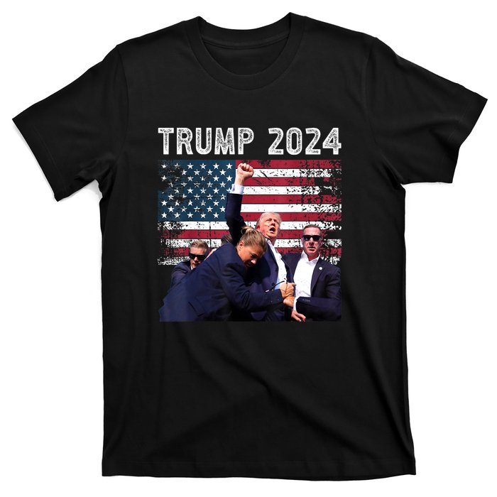 Us Flag Donald Trump Election Rally Shooting 2024 Gift T-Shirt